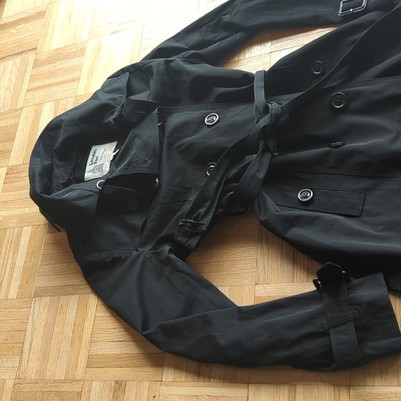 London Fog Heritage Classic Black Trench Coat - Picture 2 of 10